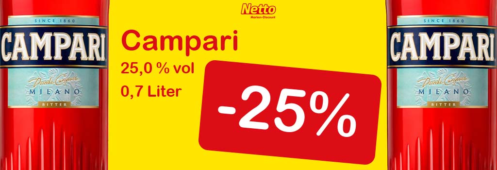 -25% | Campari 25,0 % vol 0,7 Liter