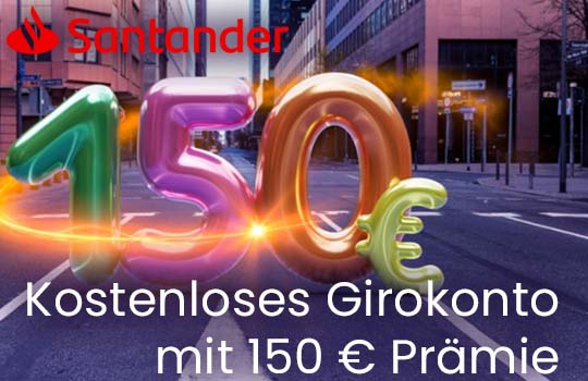 Kostenloses Girokonto mit 150 € Prämie