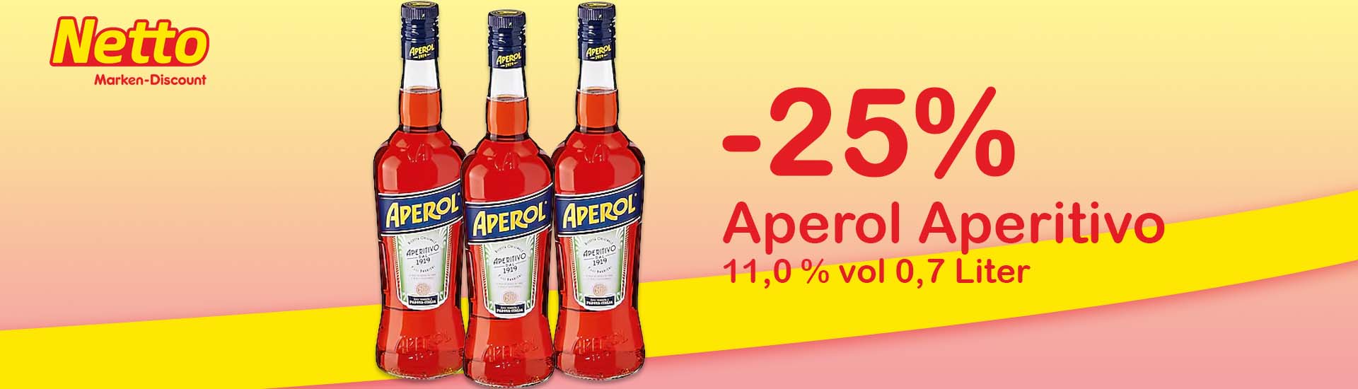 -25% | Aperol Aperitivo 11,0 % vol 0,7 Liter