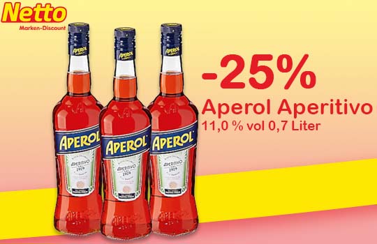 -25% | Aperol Aperitivo 11,0 % vol 0,7 Liter