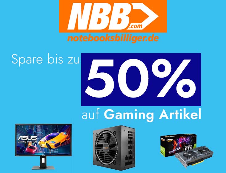 Gaming-Artikel 50% Rabatt
