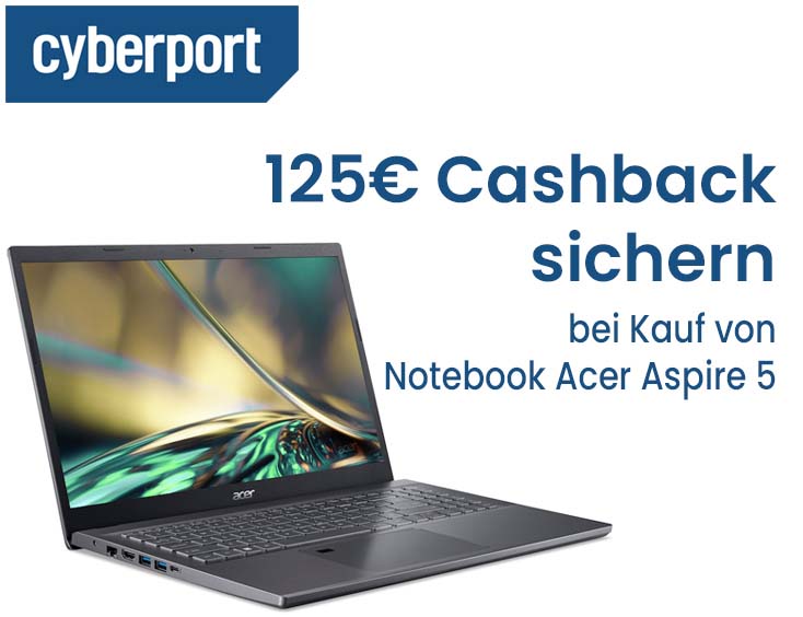Top Mittelklasse Notebook von Acer mit Cashback für 574€