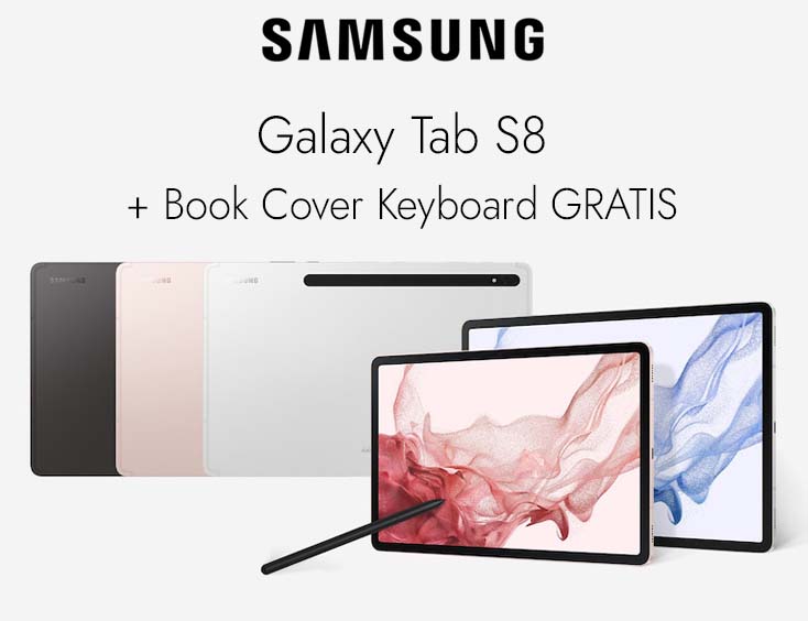Galaxy Tab S8 und Book Cover Keyboard GRATIS dazu erhalten
