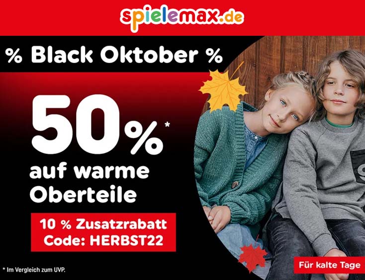 Black Oktober: 50% Rabatt auf warme Oberteile