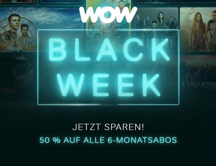50% Black Week Rabatt bei WOW.de