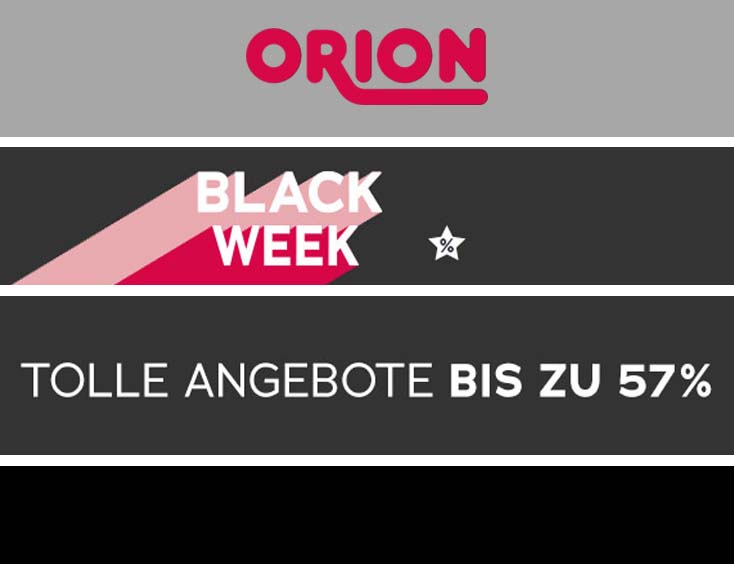 Orion BLACK WEEK: Bestseller krass reduziert!