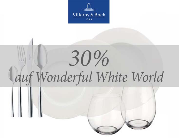 30% Rabatt auf Wonderful White World
