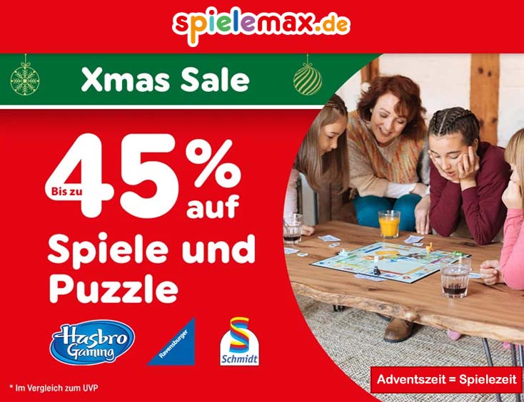Xmas Sale: Bis zu 45% auf Puzzle & Spiele