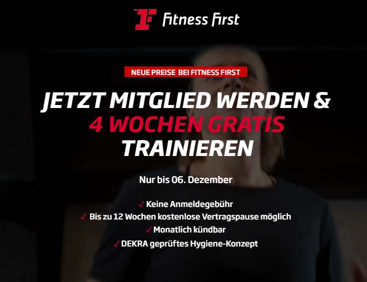 Fitness First | Trainiere 4 Wochen gratis!