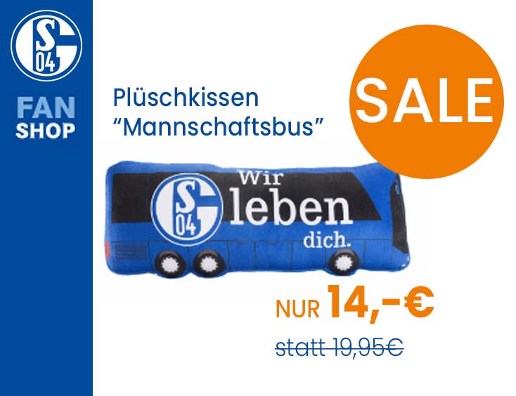 Schalke Kissen Plüsch "Mannschaftsbus"