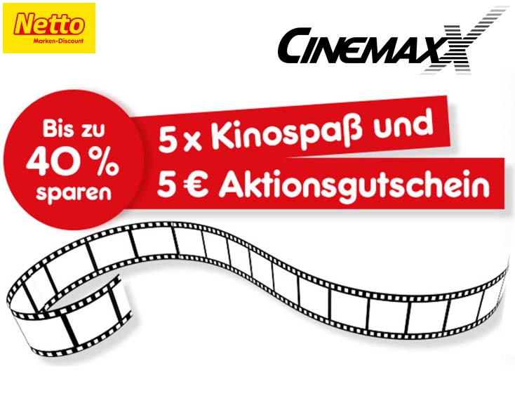 5x Kinospass & 5€ Aktionsgutschein bei CinemaxX ab 29,95 €