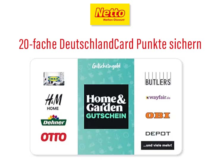 20-fache DeutschlandCard Punkte erhalten