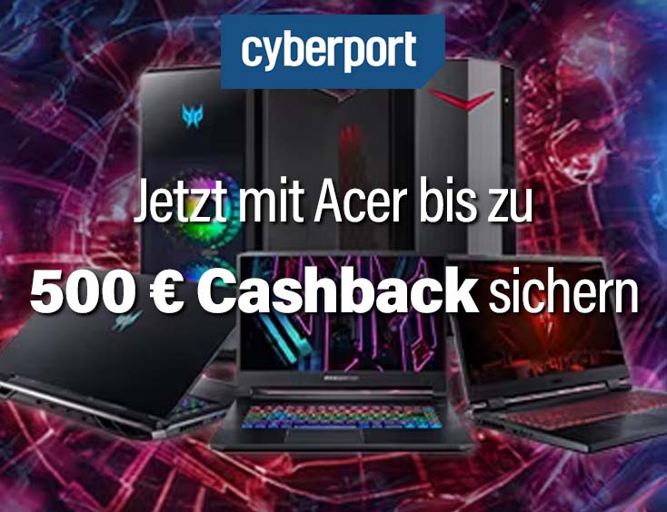 Jetzt mit Acer bis zu 500 € Cashback sichern