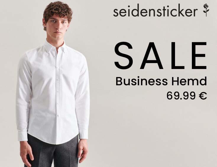 SALE Business Hemd in Shaped mit Button-Down-Kragen