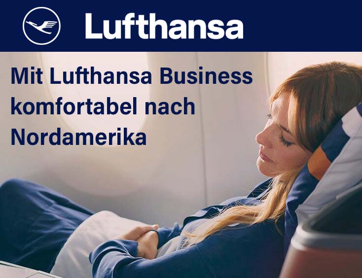 Mit Lufthansa Business komfortabel nach Nordamerika