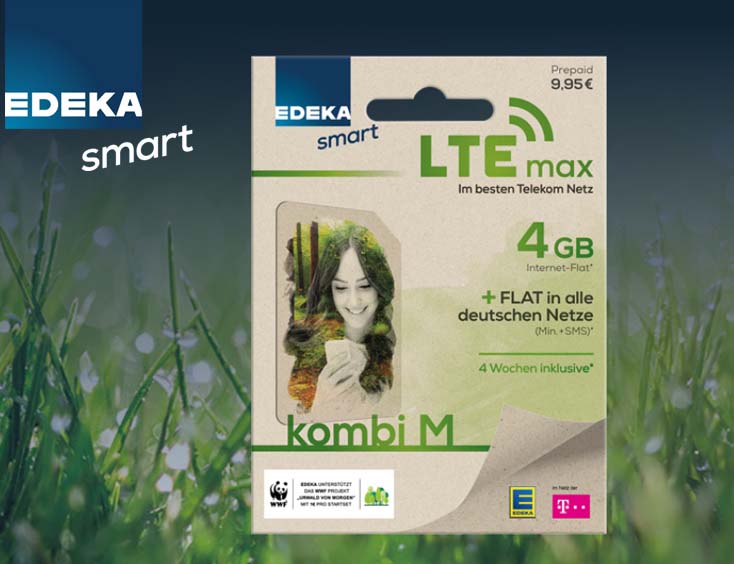 4 GB Datenvolumen im Tarif EDEKA smart kombi M - für nur 9,95€