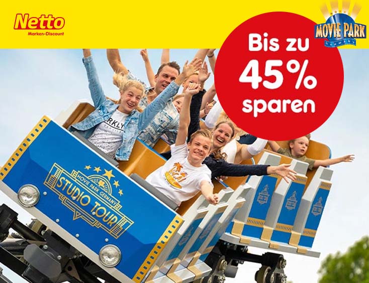 Spare bis zu 45 % auf deine Movie Park Germany Tageskarte