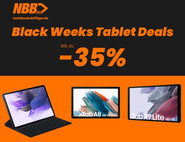Black Weeks Tablet Deals - Bis zu -35% zur UVP