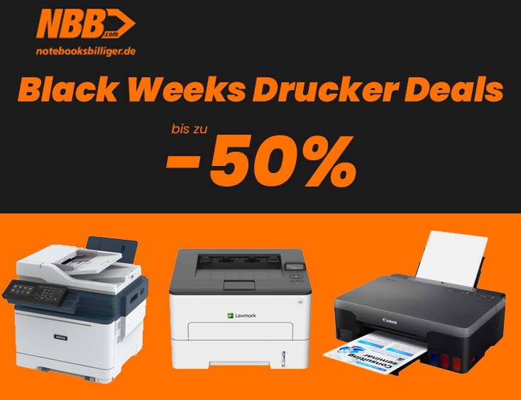 Black Weeks Drucker Deals - Bis zu -50% zur UVP