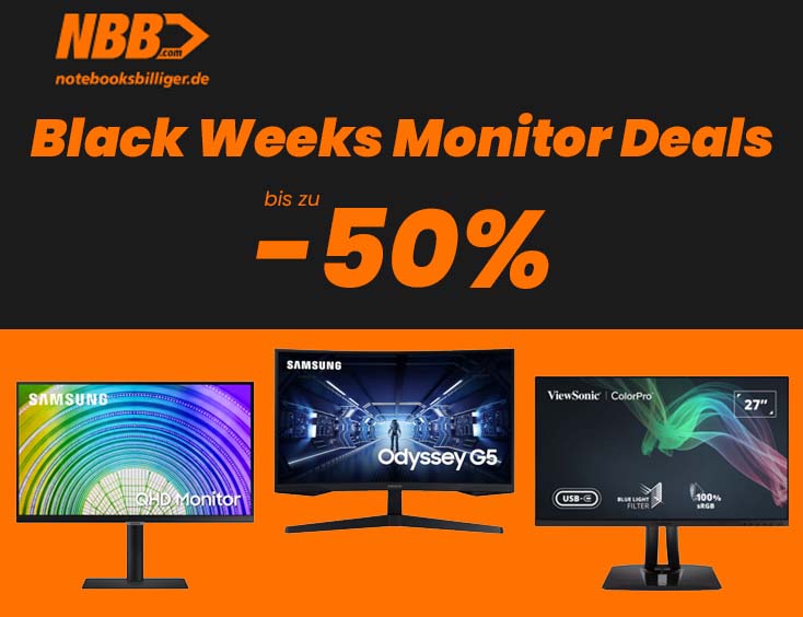 Black Weeks Monitor Deals - Bis zu -50% zur UVP