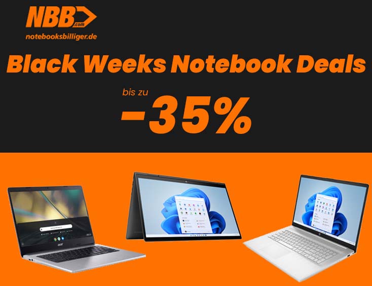 Black Weeks Notebook Deals - Bis zu -35% zur UVP
