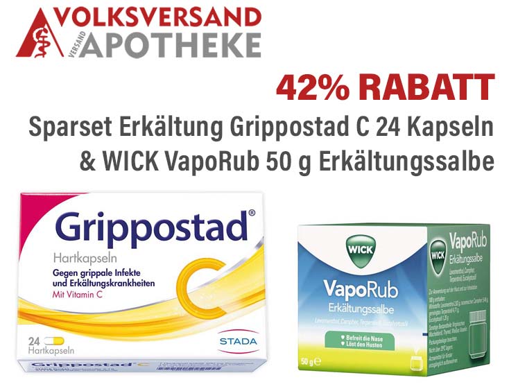 -42% | Sparset Erkältung Grippostad + Wick GRATIS-VERSAND