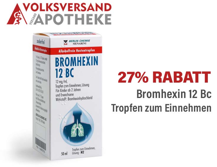 -27% | Bromhexin 12 Bc Tropfen zum Einnehmen 50 ml