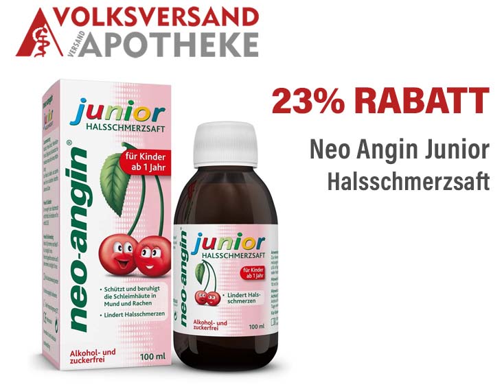 -23% | Neo Angin Junior Halsschmerzsaft 100 ml