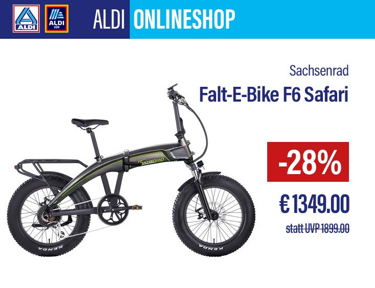 -28% | SACHSENRAD Falt-E-Bike F6 Safari