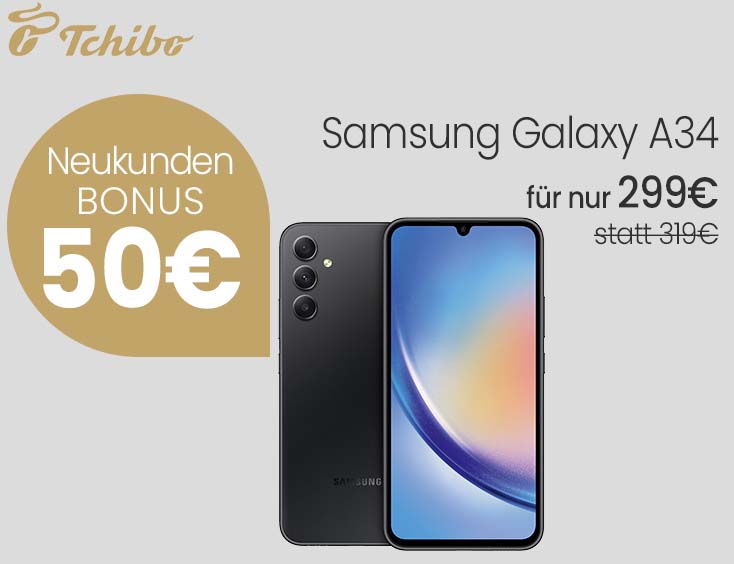 Samsung Galaxy A34 für nur 299€ statt 319€