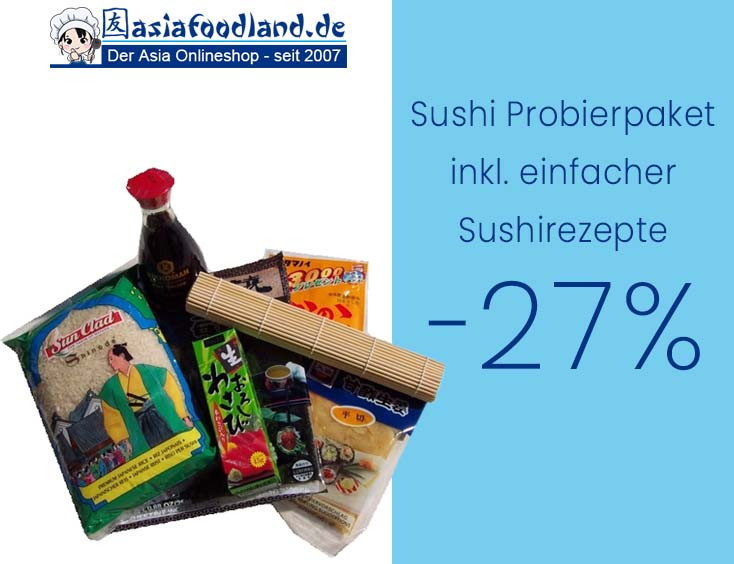 -27% | Sushi Probierpaket inkl. einfacher Sushi Rezepte
