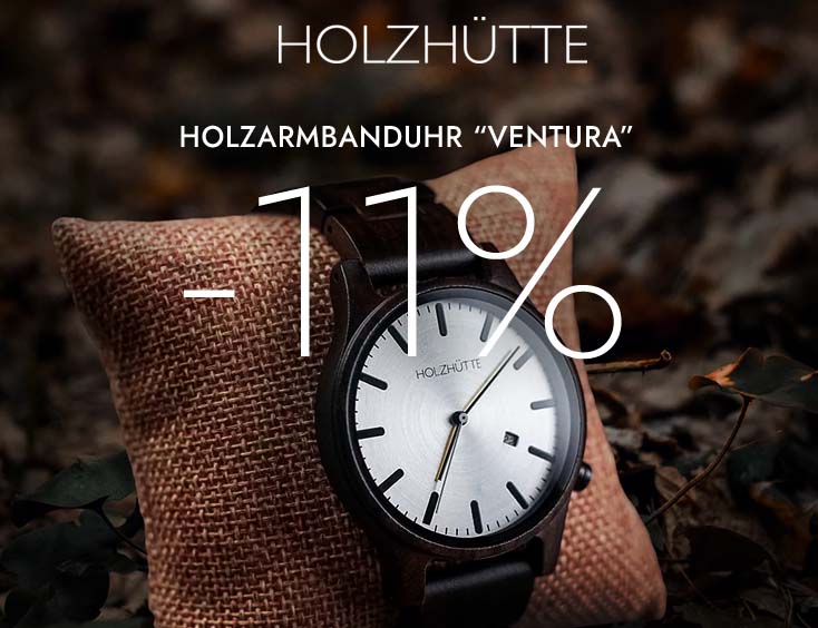 -11% | Holzuhr "Ventura"