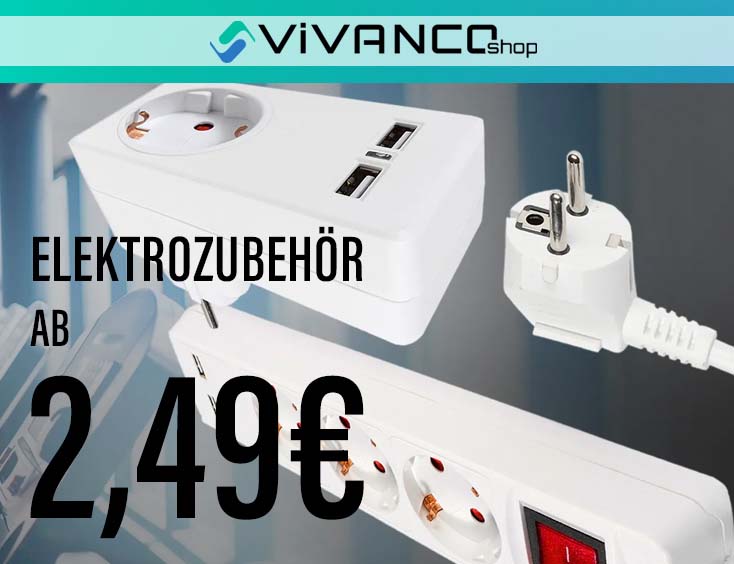 Elektrozubehör ab 2,49 € bei VIVANCO