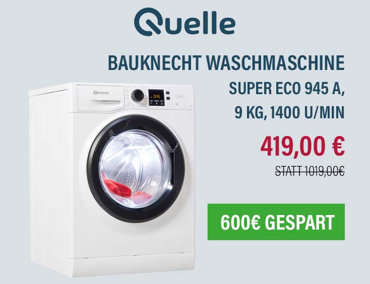 BAUKNECHT Waschmaschine, Super Eco 945