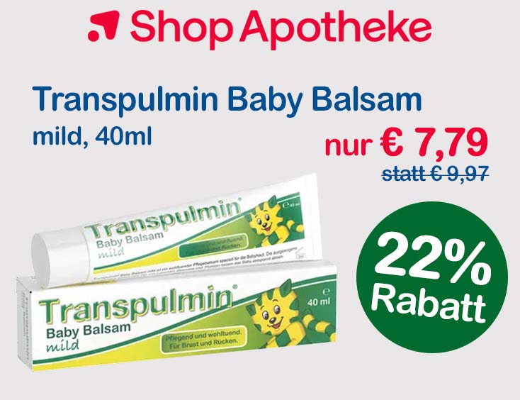 - 22% | Transpulmin Baby Balsam mild: Erkältungsbalsam für Kinder ab 3 Monaten