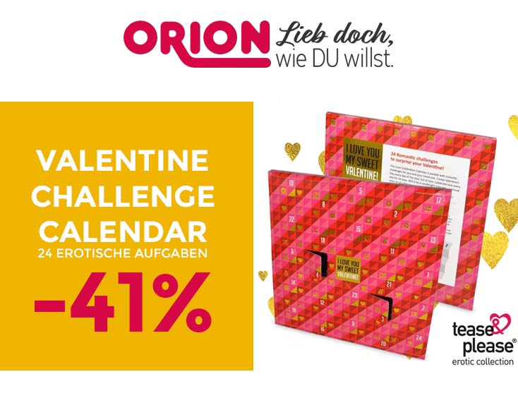 -41% | „Valentine Challenge Calendar“ 24 erotische Aufgaben