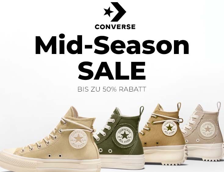Converse Mid Season Sale – mit bis zu 50% Rabatt