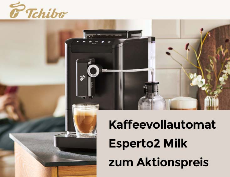 Tchibo Kaffeevollautomat Esperto2 Milk zum Aktionspreis