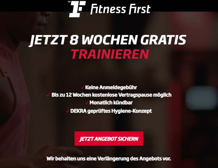 Fitness First | 8 Wochen gratis trainieren