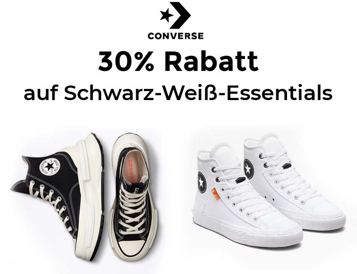 Converse Sale: 30% Off Black & White Essentials