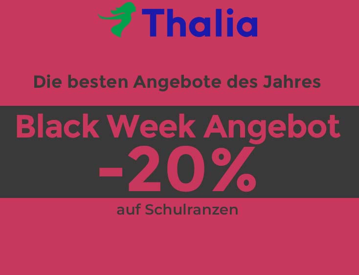 Black Week Angebot: 20% auf Schulranzen