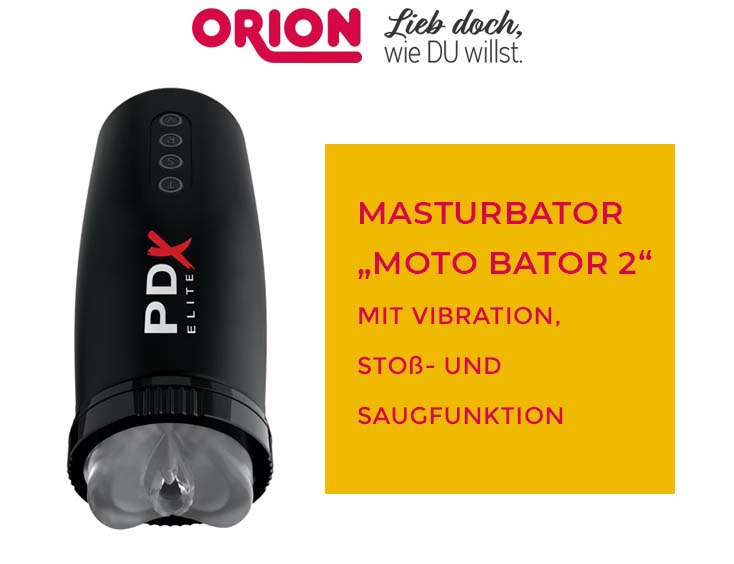 Masturbator „Moto Bator 2“ mit Vibration, Stoß- und Saugfunktion