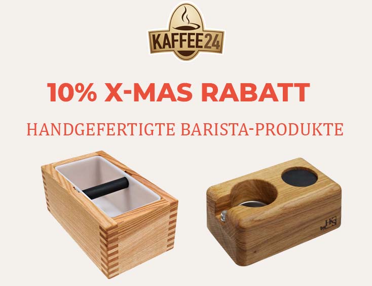 Handgefertigte Barista-Produkte - Jetzt 10% X-MAS-Rabatt sichern