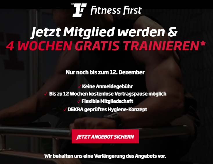 Fitness First | 4 Wochen gratis