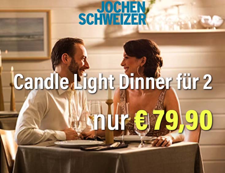 Candle Light Dinner für 2 nur 79,90 €