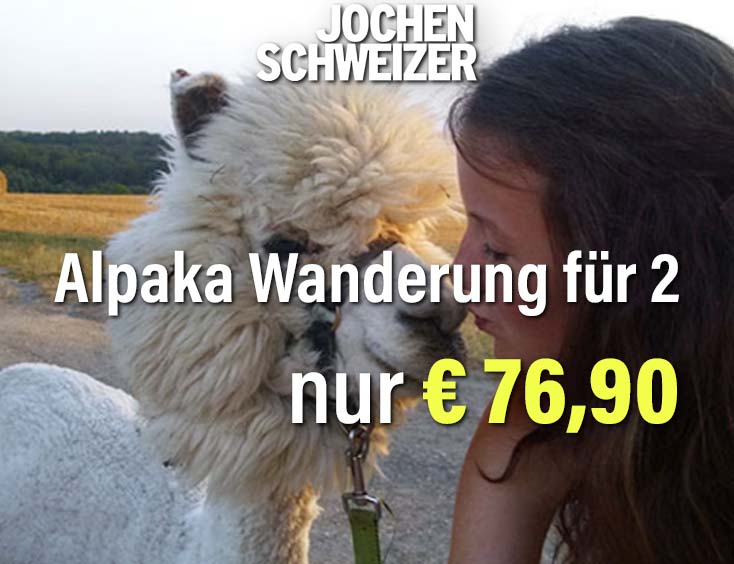 Alpaka Wanderung für 2 nur 76,90 €