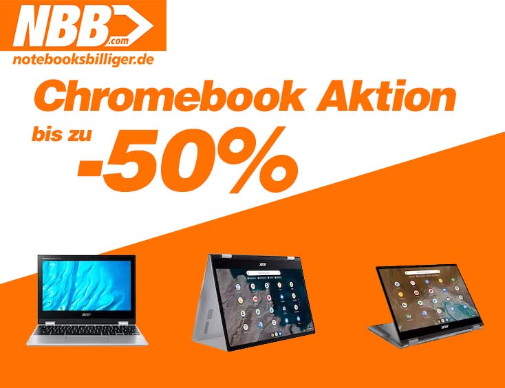 Chromebook Aktion - Bis zu -50% zur UVP