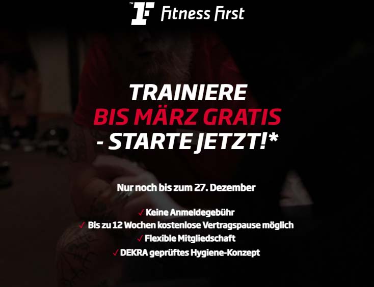 Fitness First | Jetzt bis März gratis trainieren