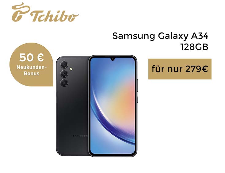 Samsung Galaxy A34 128GB für 279€