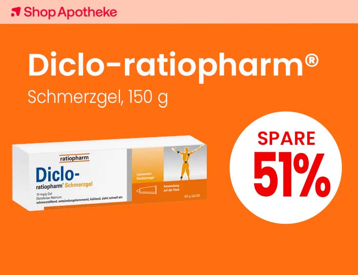 Diclo-ratiopharm® Schmerzgel 150g | 51% Rabatt